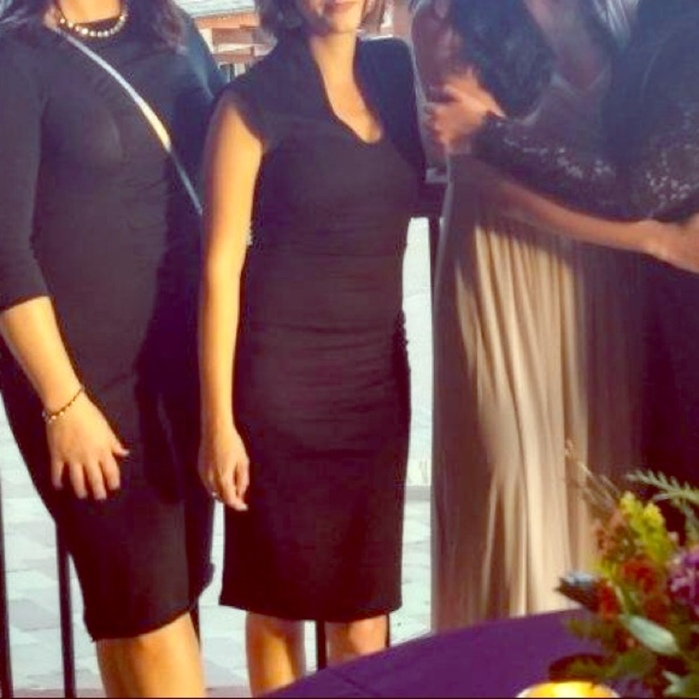 Black form fitting dress